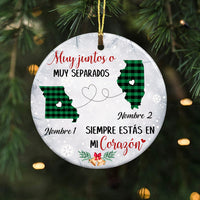 Personalized Long Distance Spanish Circle Ornament AG213 30O34 thumb 1