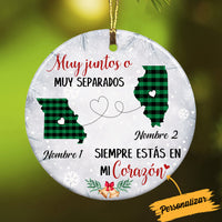 Personalized Long Distance Spanish Circle Ornament AG213 30O34 thumb 1