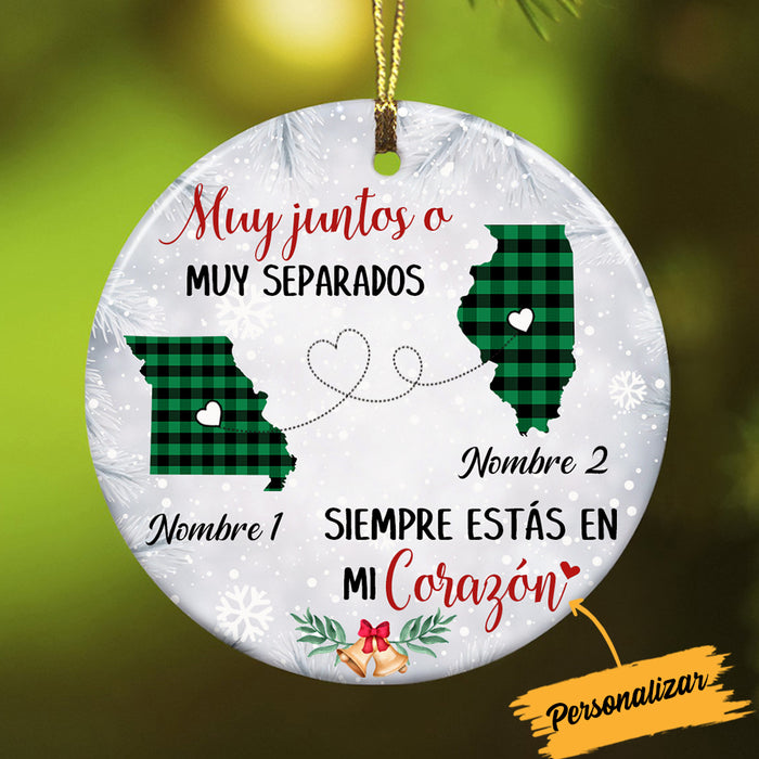 Personalized Long Distance Spanish Circle Ornament AG213 30O34 1
