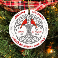 Personalized Memo Cardinal Spanish Circle Ornament AG213 30O34 thumb 1