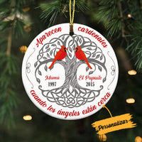 Personalized Memo Cardinal Spanish Circle Ornament AG213 30O34 thumb 1