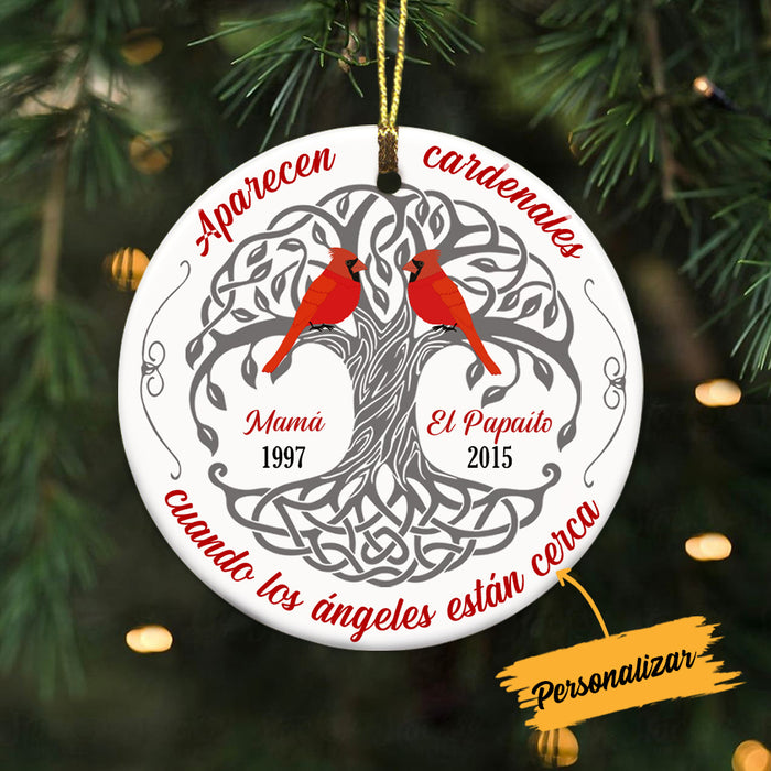 Personalized Memo Cardinal Spanish Circle Ornament AG213 30O34 1