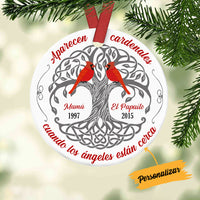 Personalized Memo Cardinal Spanish Circle Ornament AG213 30O34 thumb 1