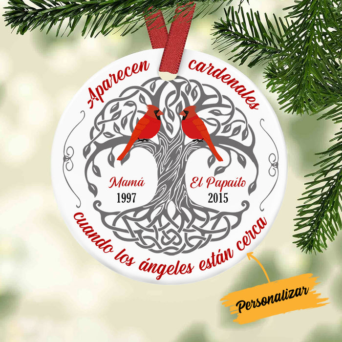 Personalized Memo Cardinal Spanish Circle Ornament AG213 30O34 1