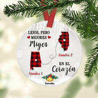 Personalized Long Distance Spanish Circle Ornament AG214 30O47 thumb 1