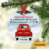 Personalized Couple Red Truck Christmas Pareja Spanish Circle Ornament AG213 87O47 1