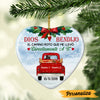Personalized Couple Red Truck Christmas Pareja Spanish Heart Ornament AG213 87O47 1