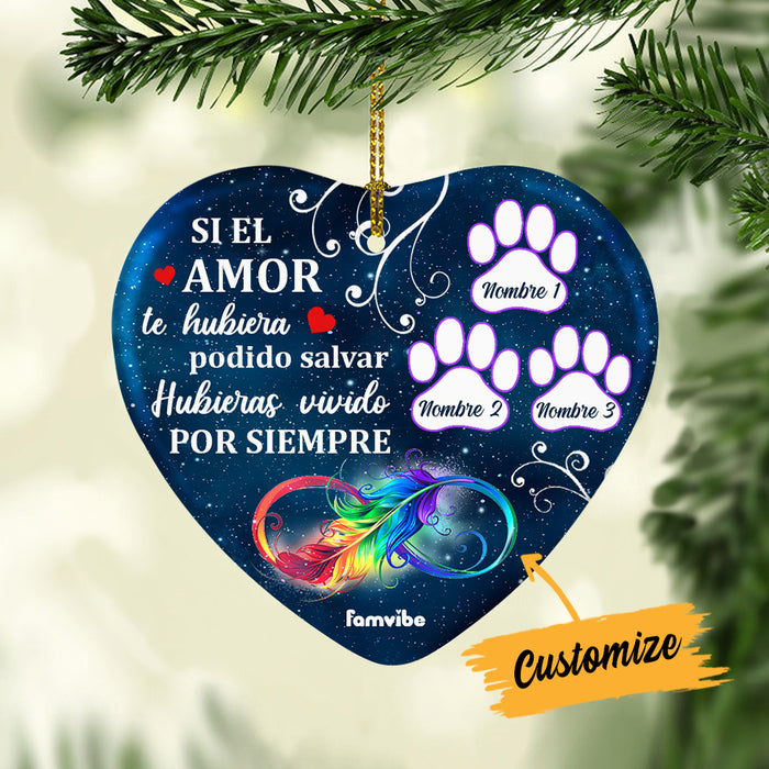Personalized Dog Memo Love Spanish Perra Perro Heart Ornament AG214 81O34 1