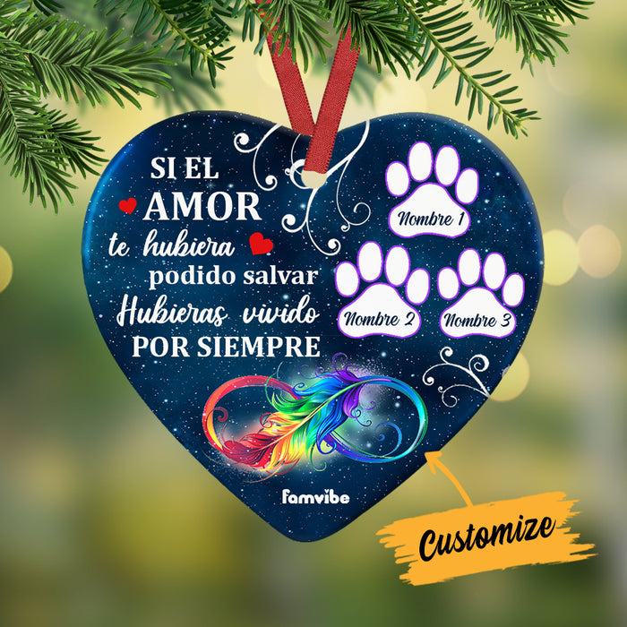 Personalized Dog Memo Love Spanish Perra Perro Heart Ornament AG214 81O34 1