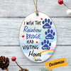 Personalized Dog Cat Memo Rainbow Oval Ornament AG218 81O34 thumb 1