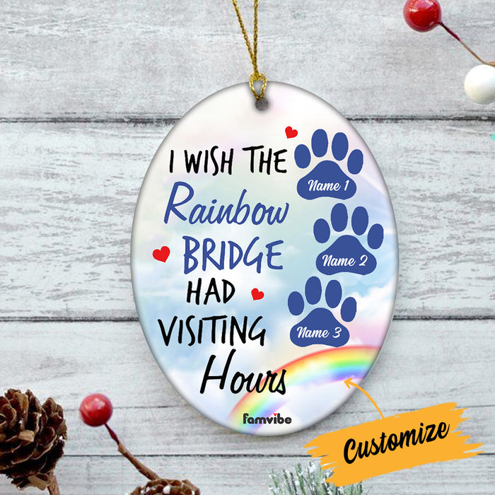 Personalized Dog Cat Memo Rainbow Oval Ornament AG218 81O34 1