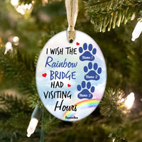 Personalized Dog Cat Memo Rainbow Oval Ornament AG218 81O34 thumb 1