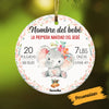 Personalized Elephant Baby First Christmas Spanish Ceramic Ornament AG212 73O58 1