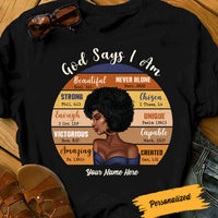 Personalized Daughter God Says I Am T Shirt AG212 85O58 thumb 1