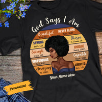 Personalized Daughter God Says I Am T Shirt AG212 85O58 thumb 1