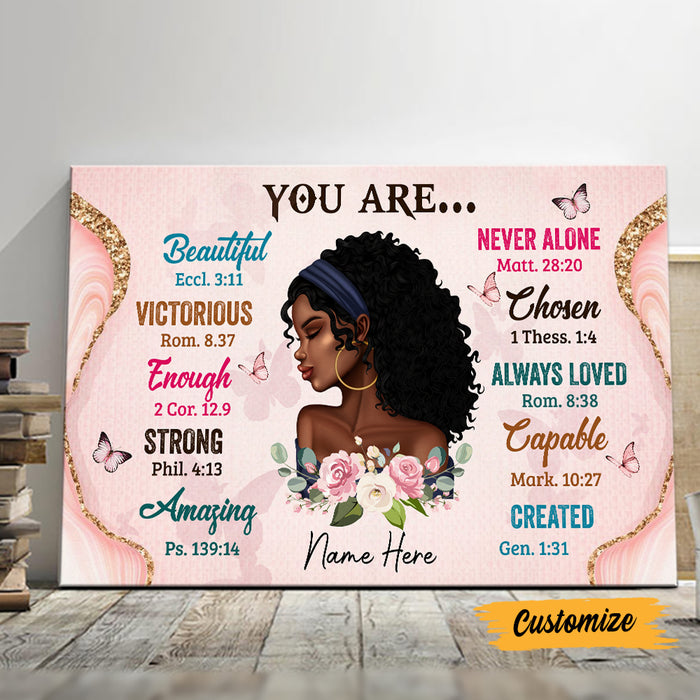 Personalized Daughter BWA You Are Beautiful Poster AG253 24O47 1