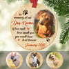 Personalized Dog Memo In Our Heart Circle Ornament AG213 95O57 1