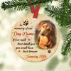 Personalized Dog Memo In Our Heart Circle Ornament AG213 95O57 1