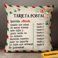 Personalized Spanish Christmas Letter To Grandma Abuela Mamá Pillow AG212 65O57 (Insert Included) thumb 1