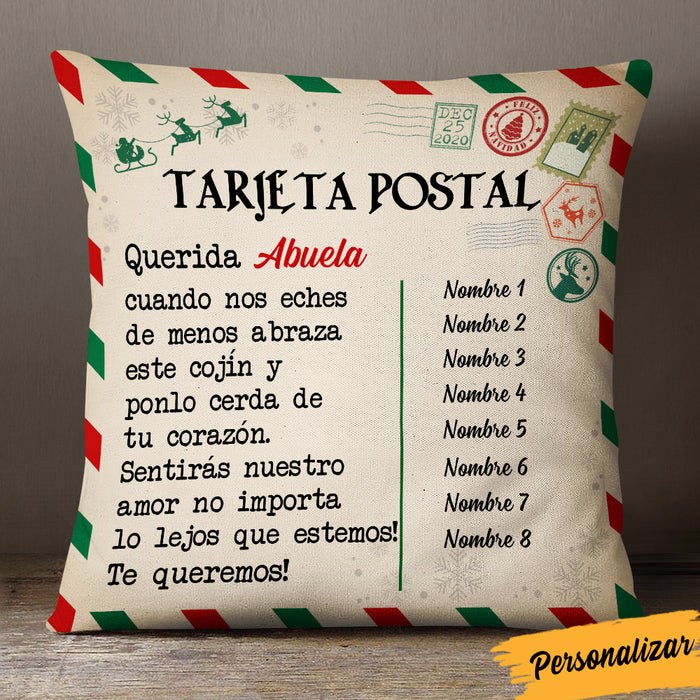 Personalized Spanish Christmas Letter To Grandma Abuela Mamá Pillow AG212 65O57 (Insert Included) 1