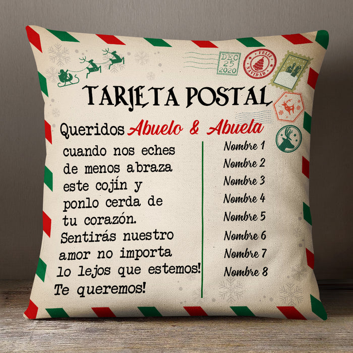 Personalized Spanish Christmas Letter To Grandma Abuela Mamá Pillow AG212 65O57 (Insert Included) 1