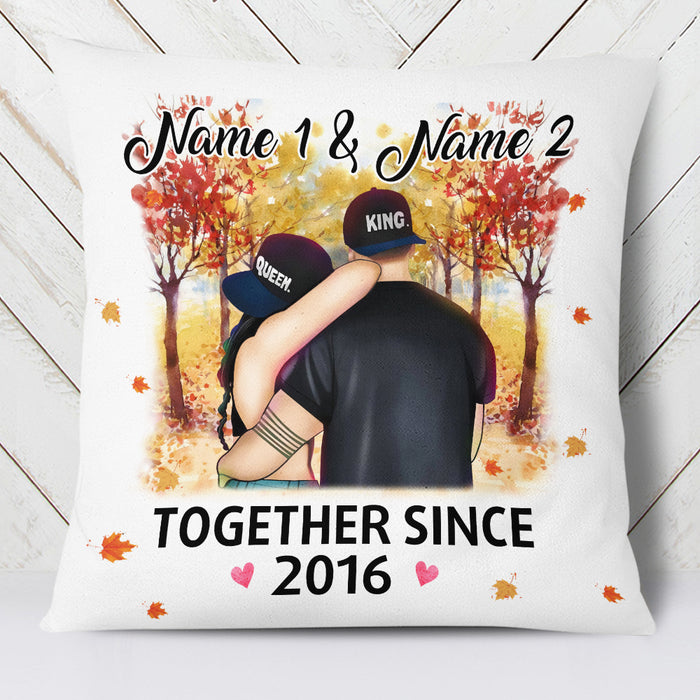 Personalized Couple Fall Together Since Pillow AG223 87O34 1