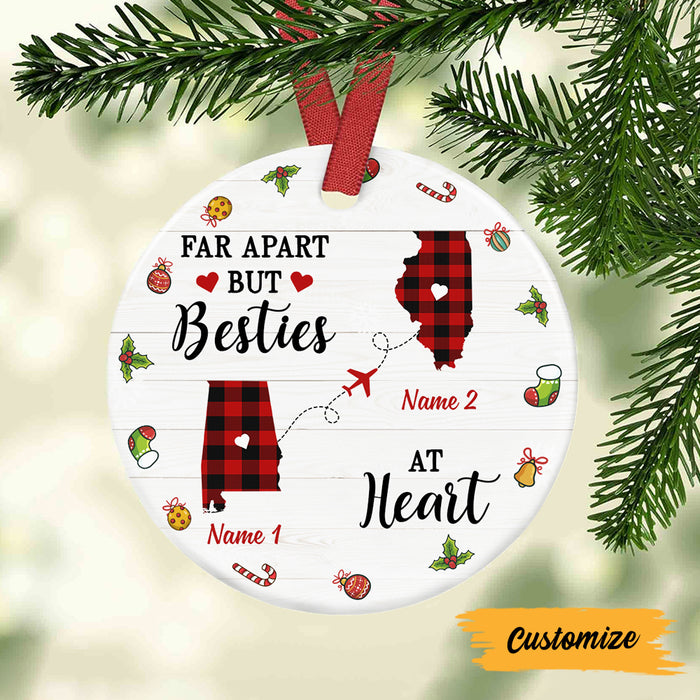 Personalized Long Distance Circle Ornament AG224 30O47 1