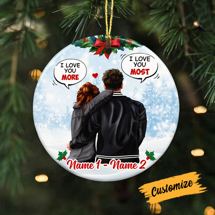 Personalized Couple Christmas Circle Ornament SB132 87O53 1