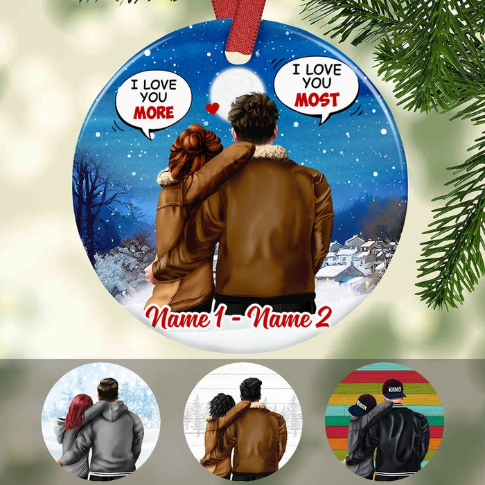 Personalized Couple Christmas Circle Ornament SB132 87O53 1