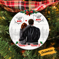 Personalized Couple Christmas Circle Ornament SB132 87O53 thumb 1