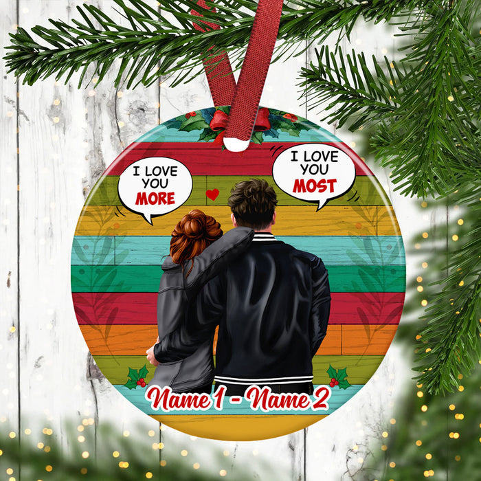 Personalized Couple Christmas Circle Ornament SB132 87O53 1
