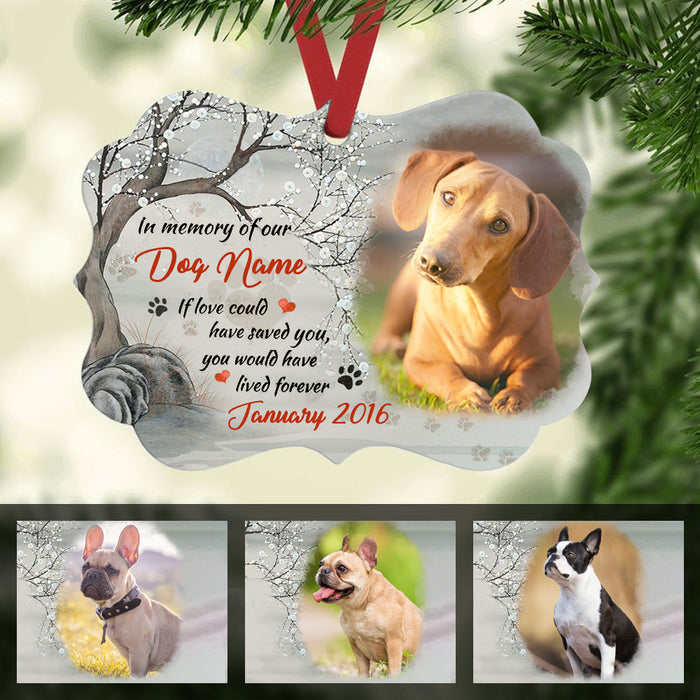Personalized Dog Memo In Our Heart Benelux Ornament AG241 95O57 1