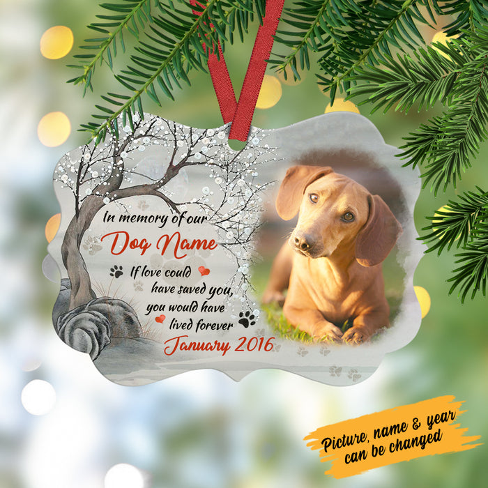 Personalized Dog Memo In Our Heart Benelux Ornament AG241 95O57 1