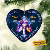 Personalized Memo Mom Dad In My Heart Ornament AG242 95O58 thumb 1