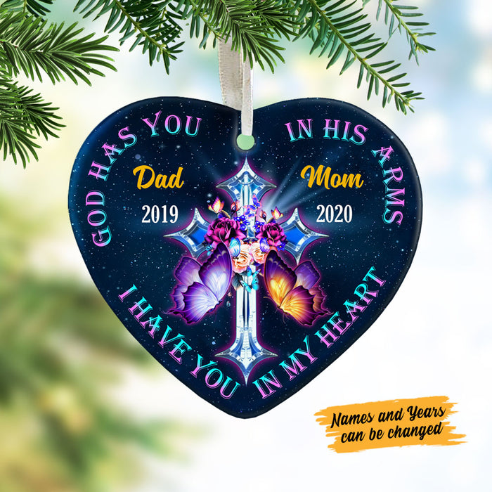 Personalized Memo Mom Dad In My Heart Ornament AG242 95O58 1