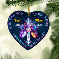 Personalized Memo Mom Dad In My Heart Ornament AG242 95O58 thumb 1