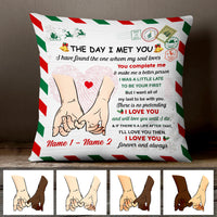 Personalized Couple The Day I Meet You Christmas Pillow AG242 67O47 (Insert Included) thumb 1