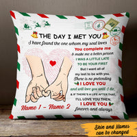 Personalized Couple The Day I Meet You Christmas Pillow AG242 67O47 (Insert Included) thumb 1