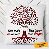 Personalized Family Tree Grandma Grandpa Pillow AG241 87O53 (Insert Included) thumb 1