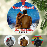 Personalized Couple Christmas Circle Ornament SB133 87O53 thumb 1