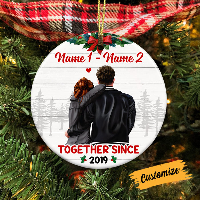Personalized Couple Christmas Circle Ornament SB133 87O53 1