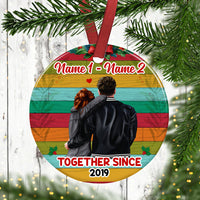 Personalized Couple Christmas Circle Ornament SB133 87O53 thumb 1