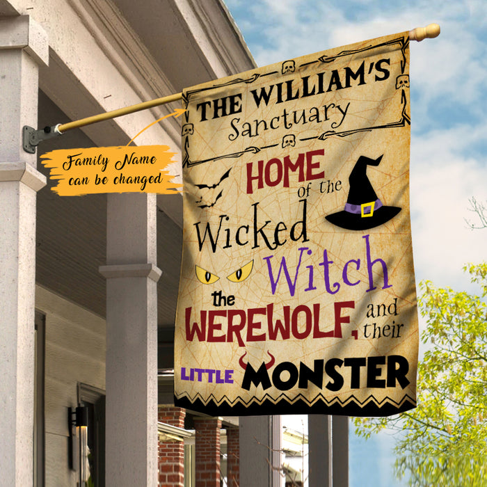 Personalized Halloween Family Sanctuary Flag JL152 95O47 1