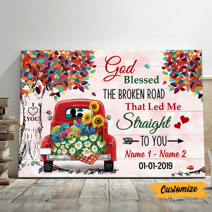 Personalized Couple Truck God Blessed Poster AG242 30O47 1