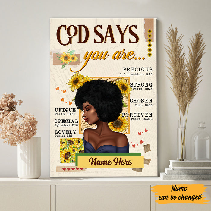 Personalized BWA God Says Poster AG252 95O57 1