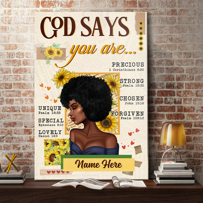 Personalized BWA God Says Poster AG252 95O57 1