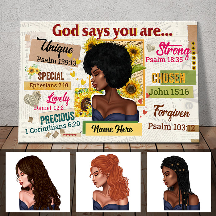 Personalized BWA God Says Poster AG251 95O57 1