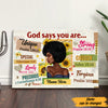 Personalized BWA God Says Poster AG251 95O57 1