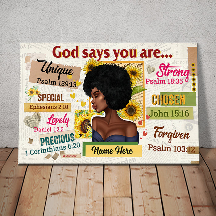 Personalized BWA God Says Poster AG251 95O57 1
