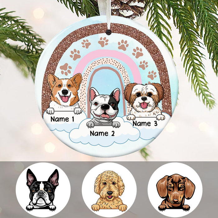 Personalized  Dog Memo Rainbow Bridge Circle Ornament AG263 85O58 1